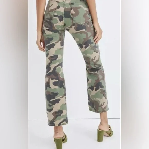 Pristine $298 Veronica Beard Carly Kick Flare High Rise Jeans Camo Women's 29 - Picture 2 of 3